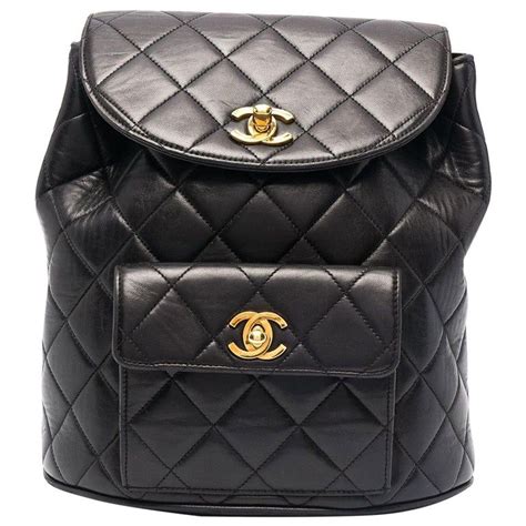 chanel classic mountain quilted backpack pre owned|lambskin Chanel wallet.